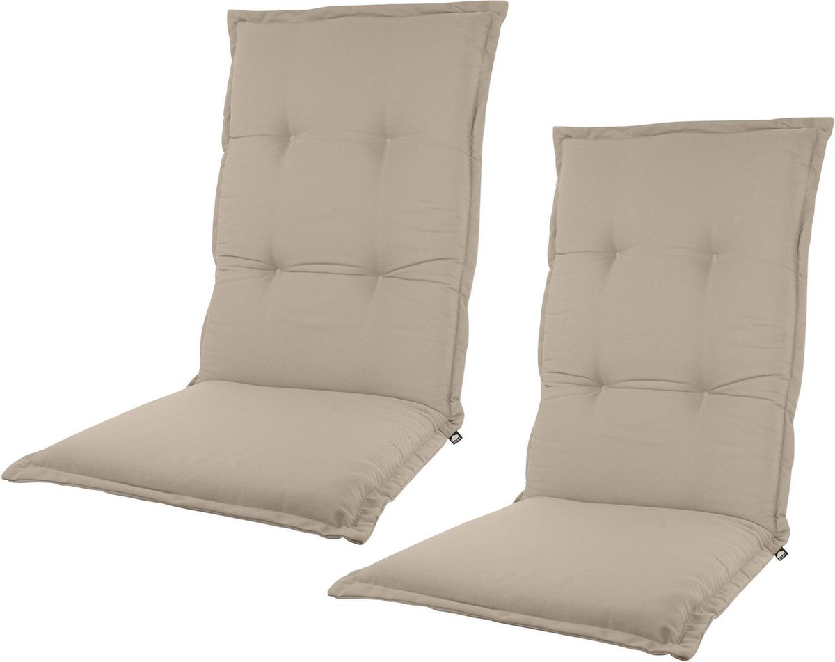 Kopu ® prisma tan 2 stuks comfortabel tuinkussen hoge rug