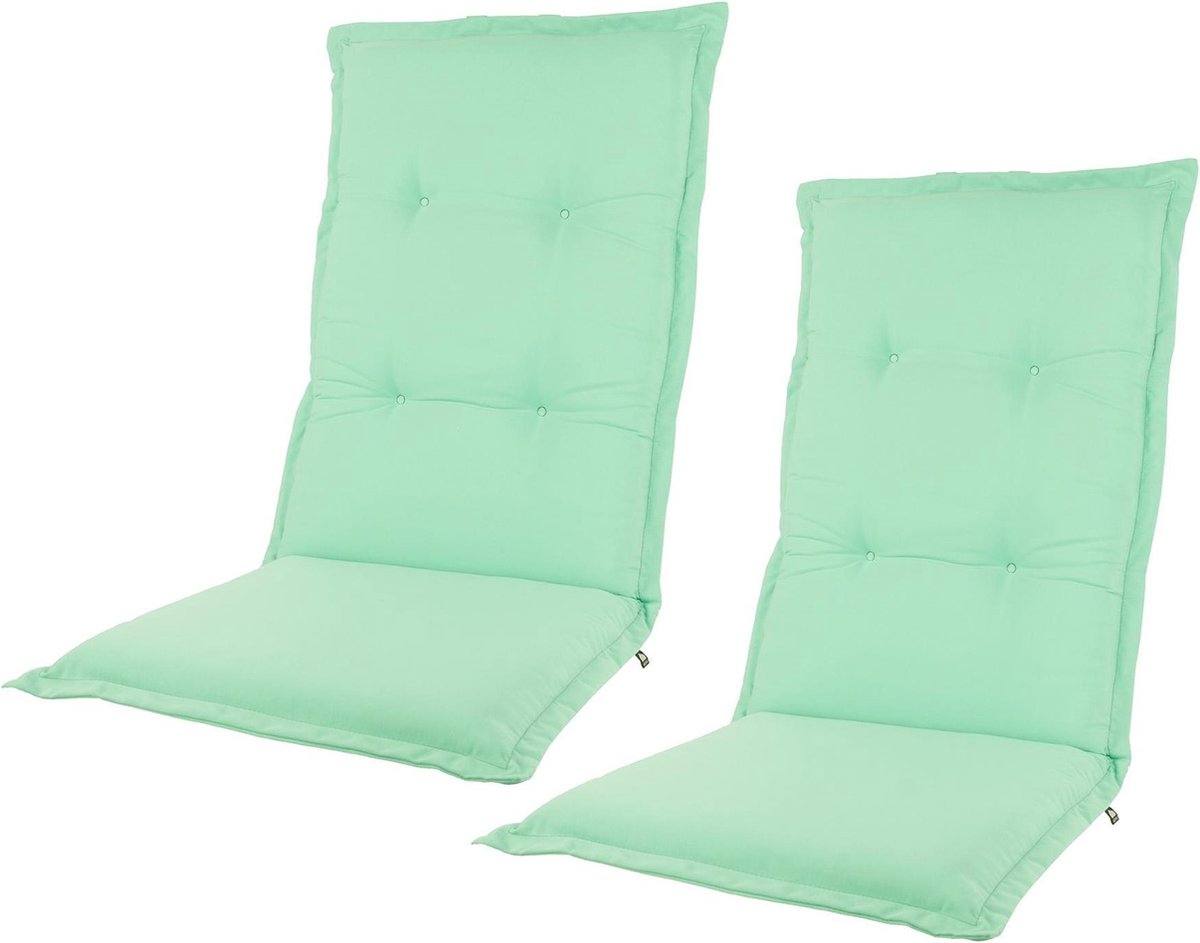 Kopu ® 2 stuks prisma aquamarine hoogwaardige tuinkussen hoge rug