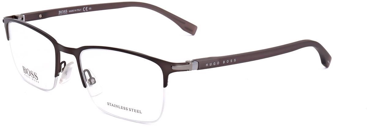 Hugo Boss Semi Rimless Mannen Mannen Mat Brown Boss 1007/It