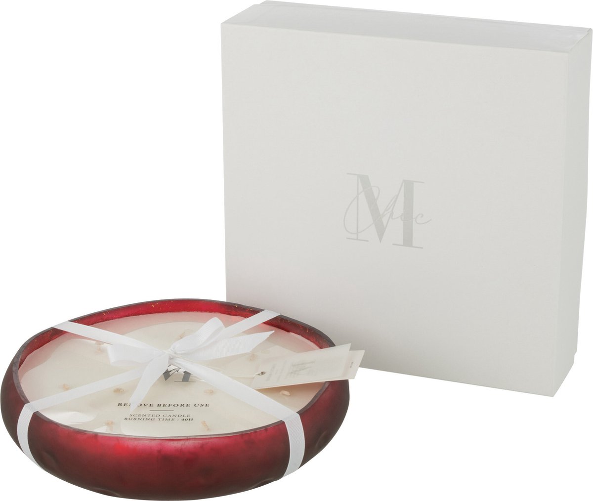 J-Line geurkaars m-chic glas large 29x29x6cm