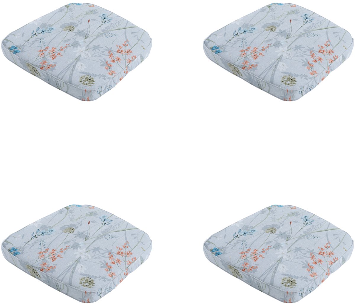 Madison zitkussen wicker donna azure canvas eco+ ca. 48x48 cm set van 4