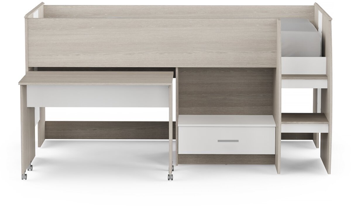 CaliCosy Combinatiebed met bureau 1 lade 90x200 cm lattenbodem inbegrepen l120,9 cm -