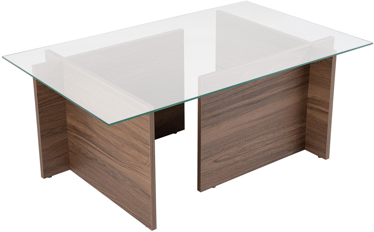 CaliCosy Salontafel met glazen blad l105 cm noah