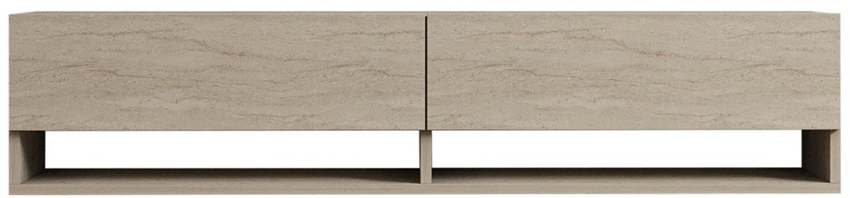 CaliCosy Hangend tv-meubel met 2 klepdeuren, travertin decor l141 cm arges
