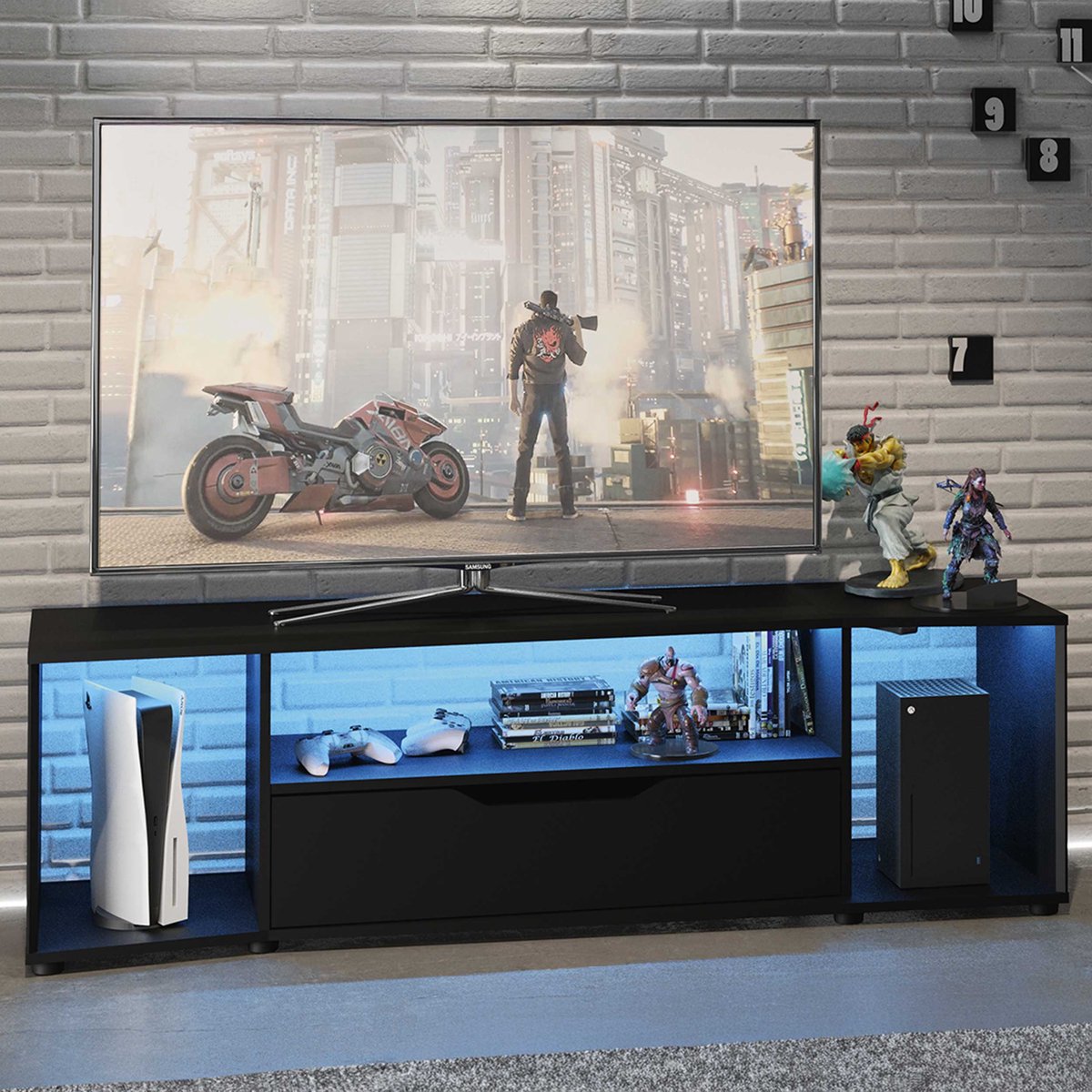 CaliCosy Tv-gamer hack-meubel l163 x h48 x p45 cm