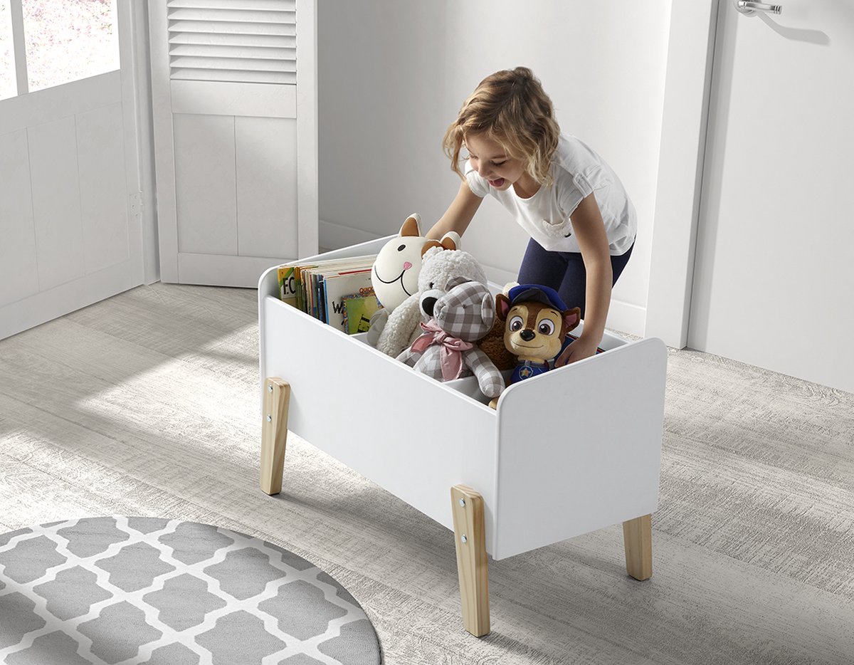 Lucevi kiddy speelkoffer speelgoedkist hout - 80x39x48cm