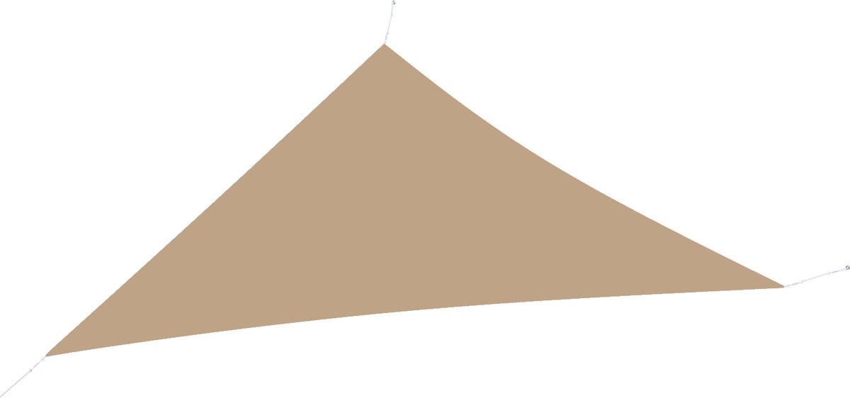 Hanse® Schaduwdoek driehoek 90° waterdoorlatend 4x5x6,8 m