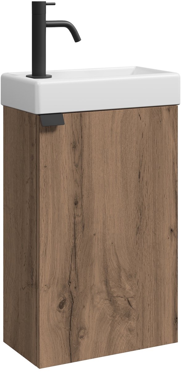 Badplaats Toiletmeubel apollo 40 x 22 cm bruin fonteinmeubel met