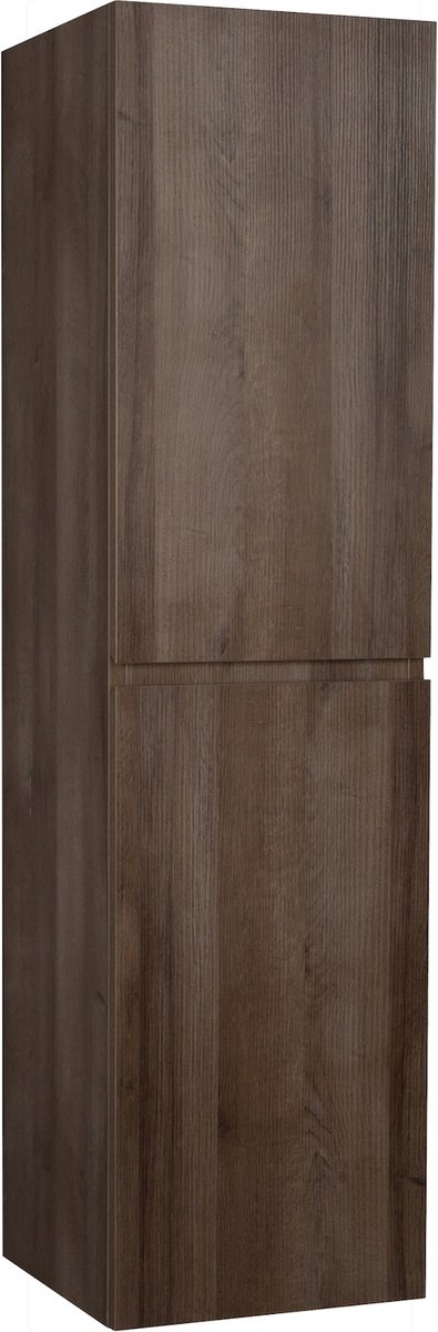 Badplaats Badkamerkast angela 40 x 30 x 150 cm bruin hangende