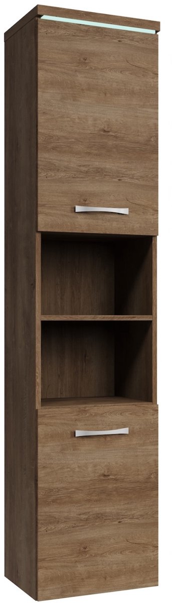 Badplaats Badkamerkast paso 35 x 35 x 160 cm bruin hangende kolomkast