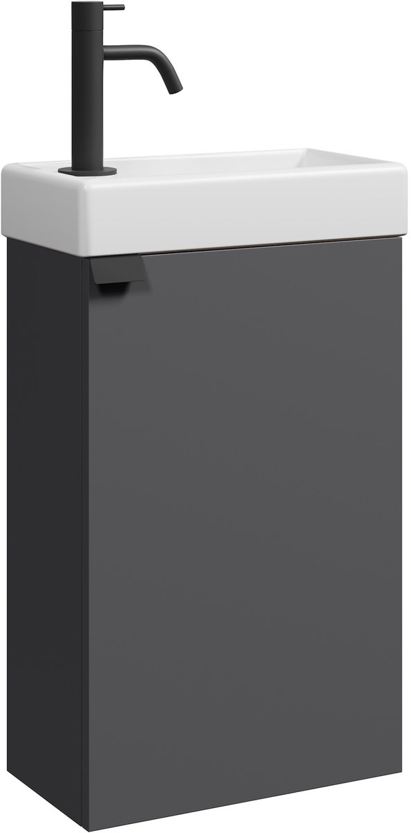 Badplaats Toiletmeubel apollo 40 x 22 cm antraciet fonteinmeubel met