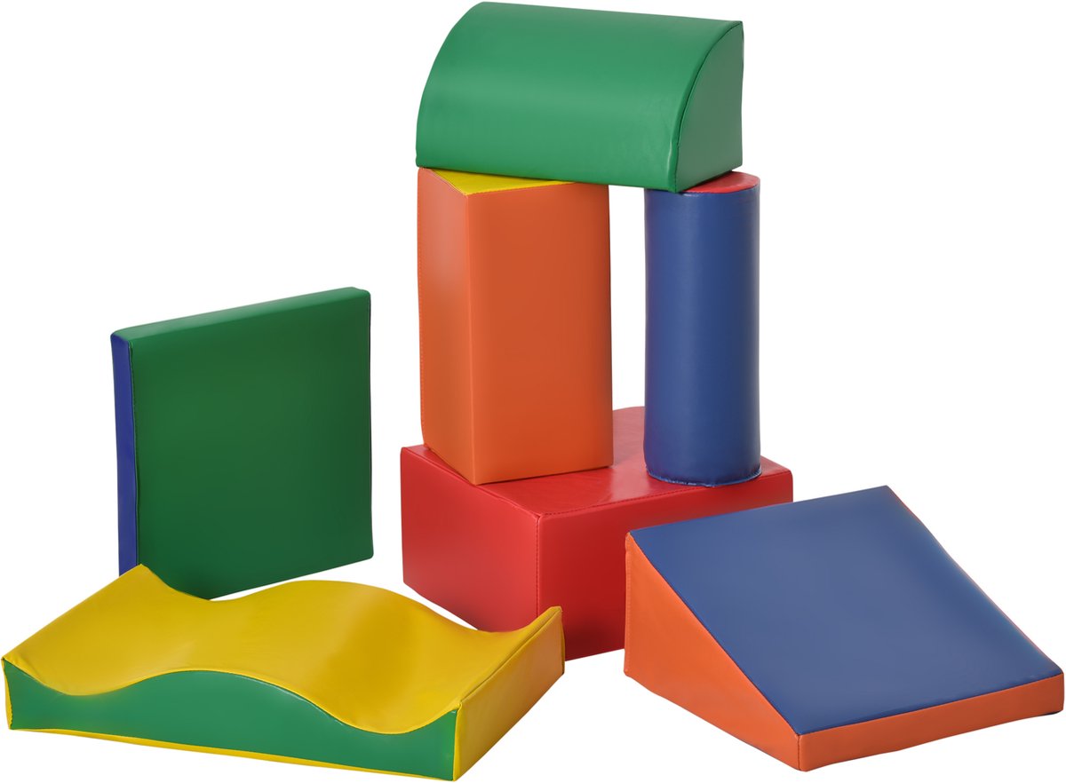 4goodz Schuimbouwstenen voor kinderen foamblokken set van 7 stuks