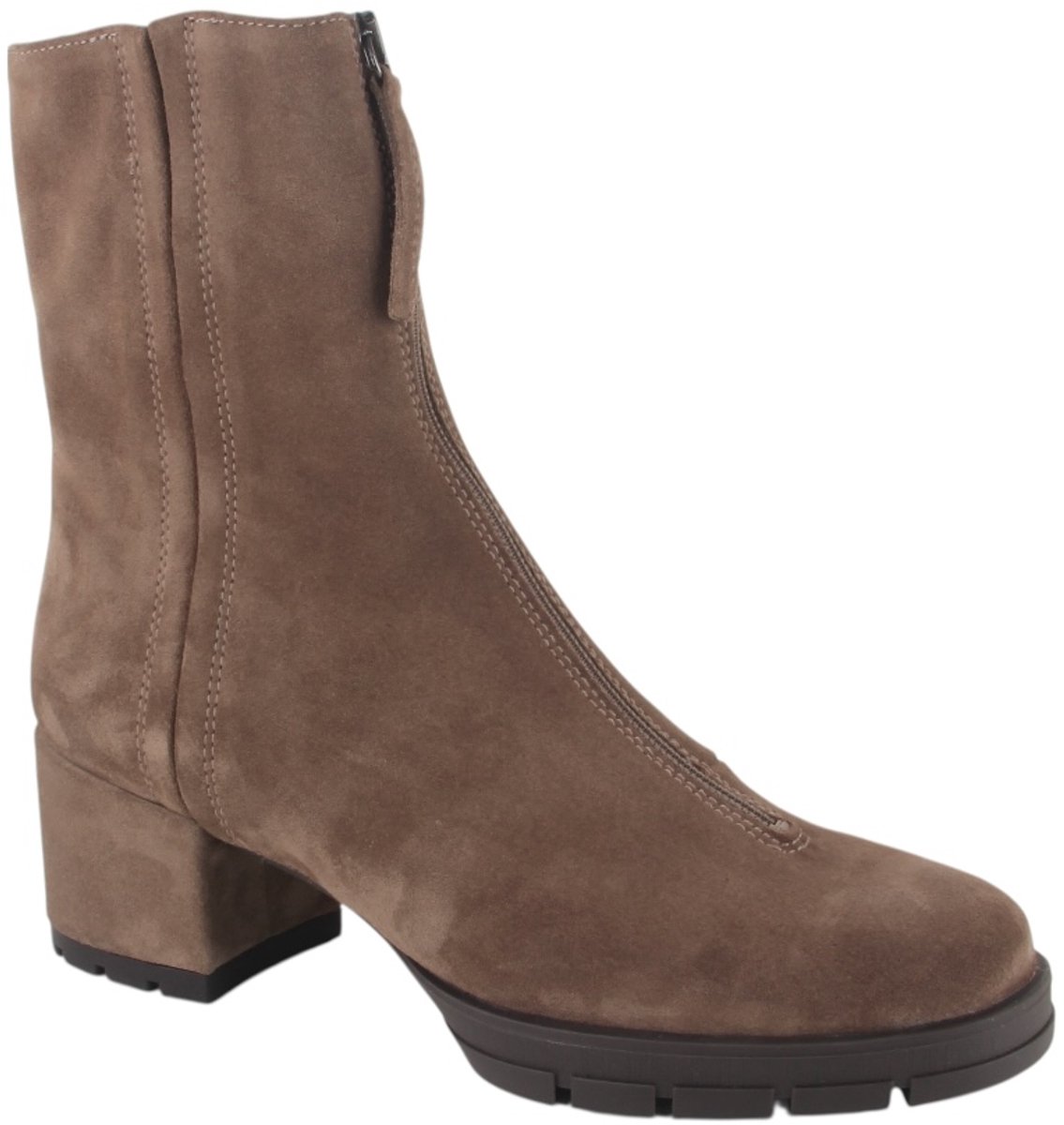 Unisa Jecko bs taupe dames enkellaarzen gekleed