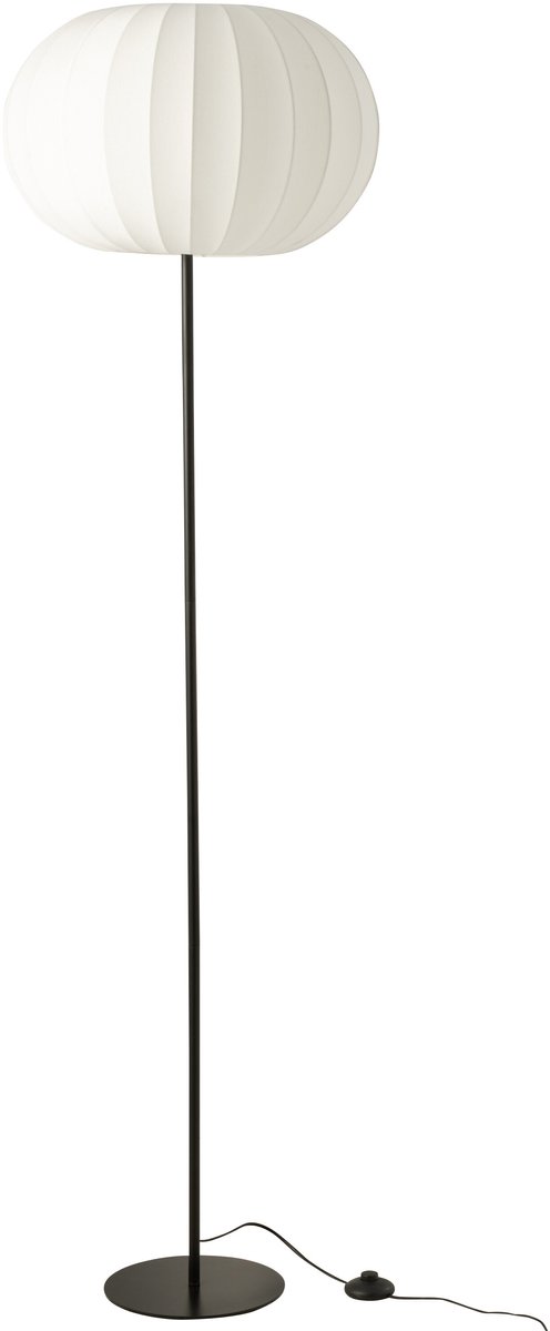 J-Line Floor lamp lantern metal/textile white large