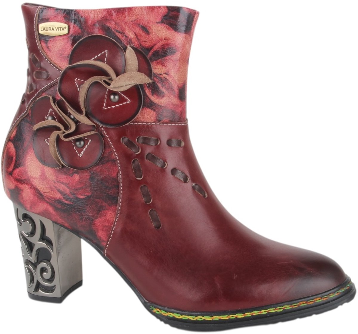 Laura Vita Ledao 43 wine dames enkellaarzen gekleed