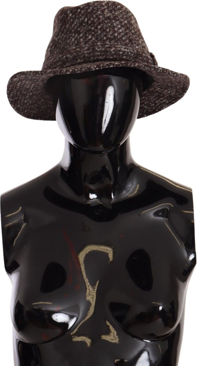 Dolce & Gabbana Dames Grijs Melange Geweven Textuur Tweed Hoed