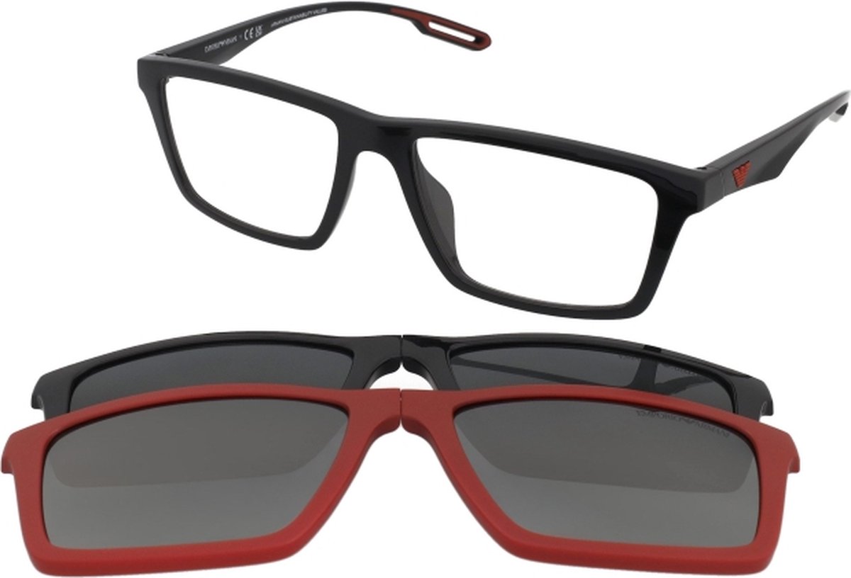 Emporio Armani EA4189U 50171W glanzend zwarte zonnebril