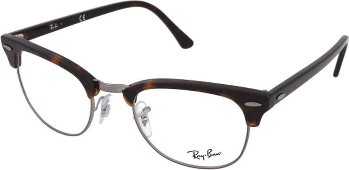 Ray-ban rond donkere Havana unisex vrouwelijke bril frames