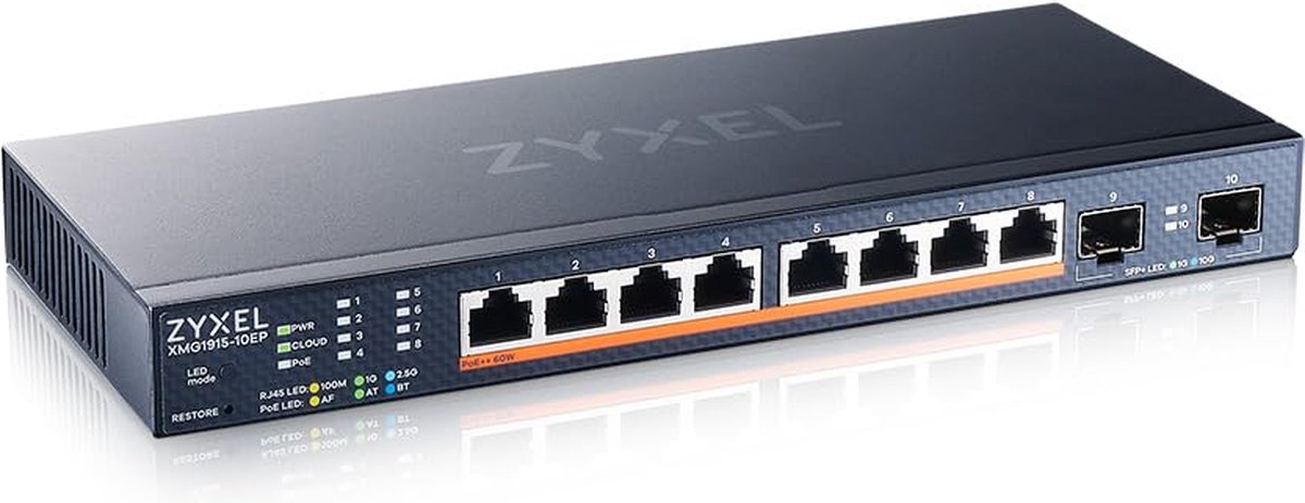Zyxel XMG1915-10EP 8port 2.5GbE 2 SFP+
