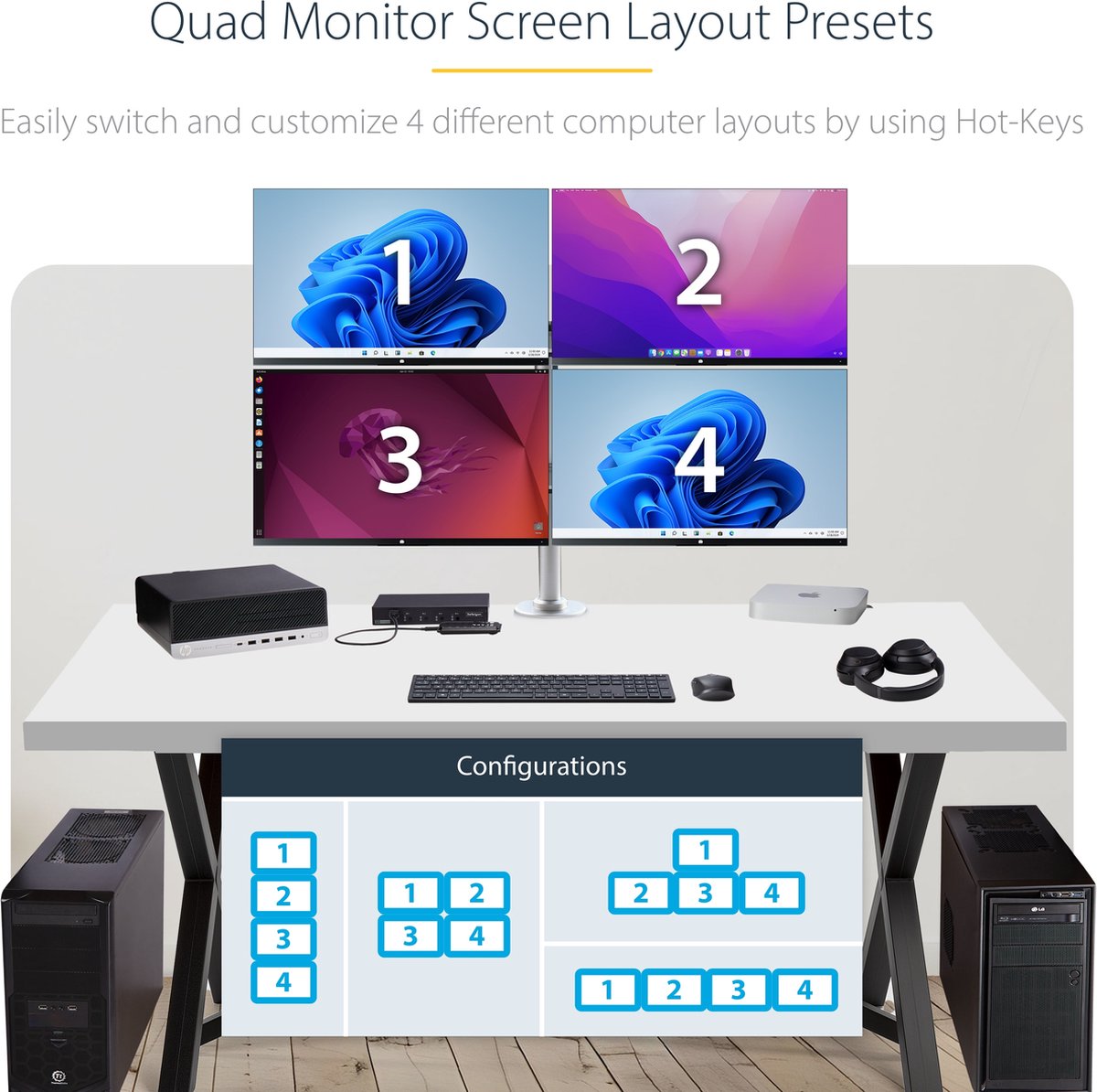 StarTech 4-Port KM Switch