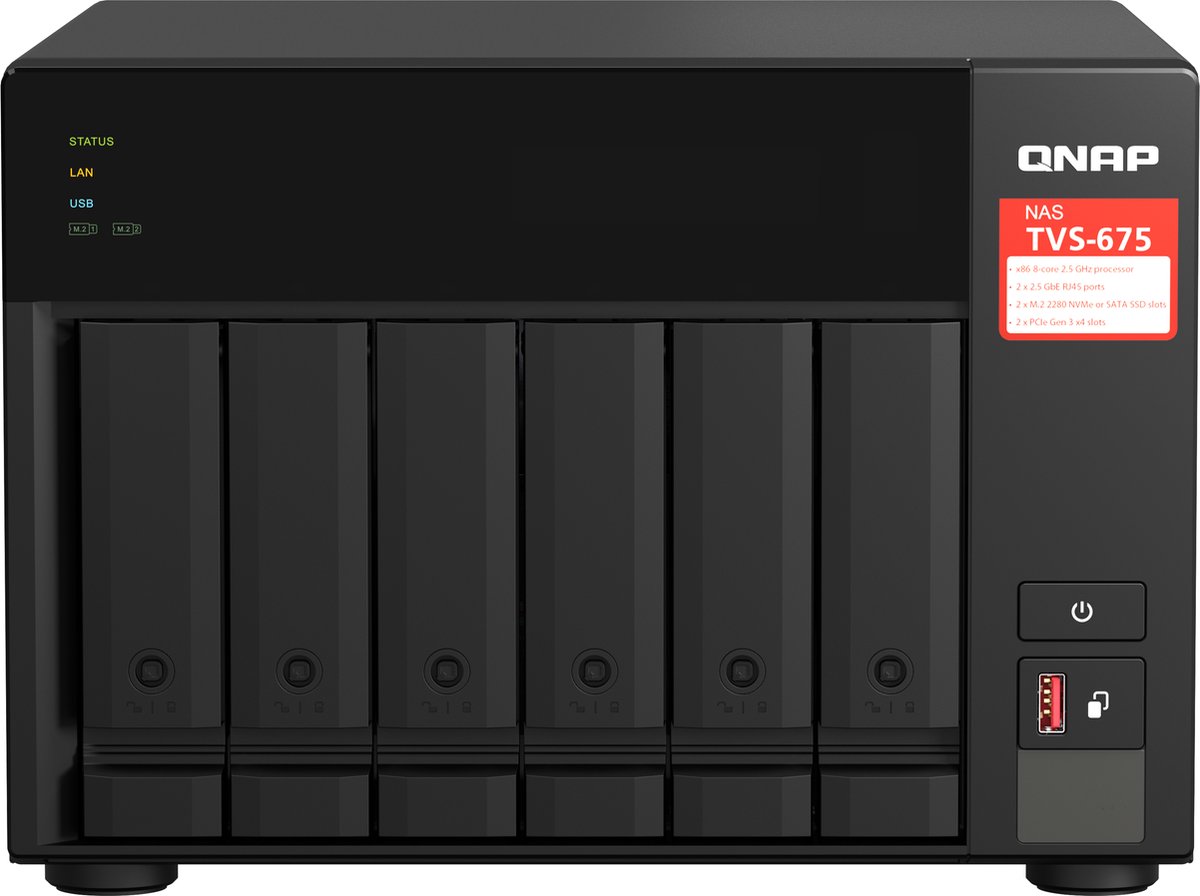 QNAP TVS-675-8G, 6-Bay NAS