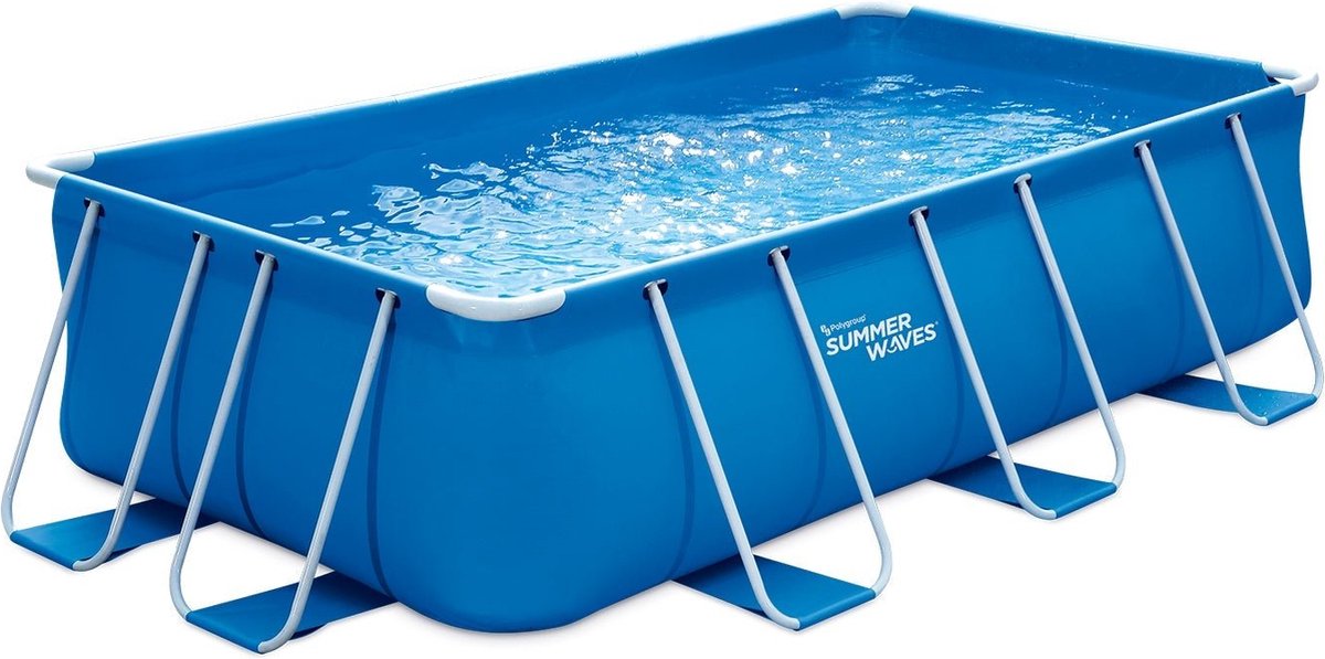 Summer Waves Zwembad Active Frame Rectangular 400 X 200 X 100 cm + filterpomp