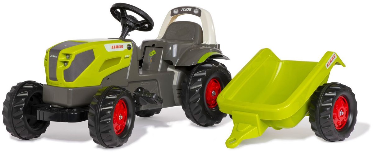 Tractor Rolly Kid Claas Axos Met Aanhanger en Sche