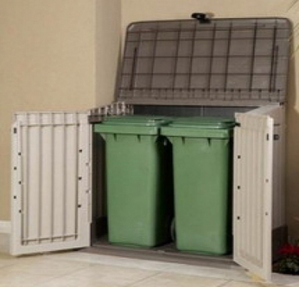 Kliko ombouw container ombouw klikoberging klikokast containerberging dubbel kunststof Midi