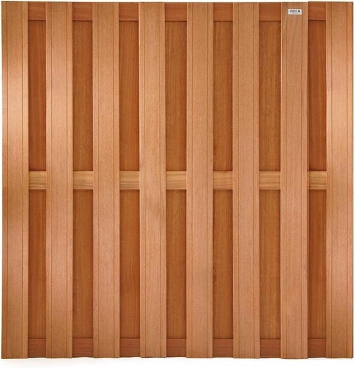 Schutting hardhout recht tuinscherm 180x180cm