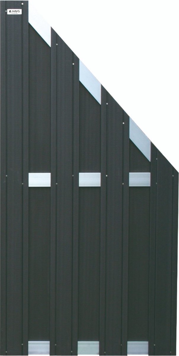 Tuinscherm schutting composiet zwart 90x180/93cm