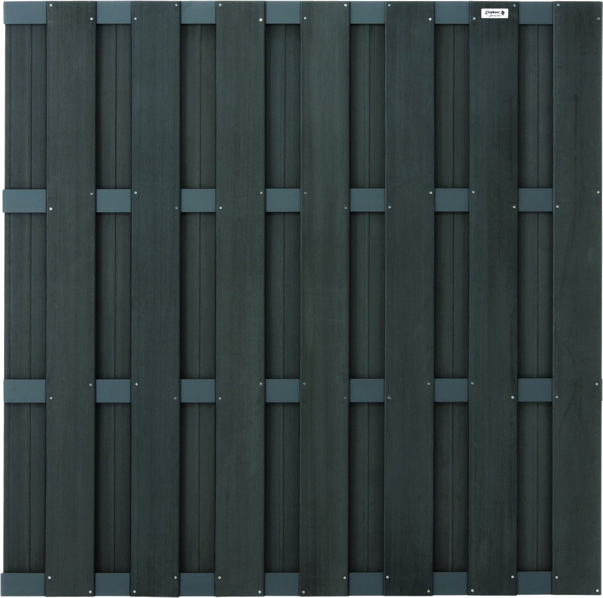 Zwarte schutting composiet antraciet 180x180cm