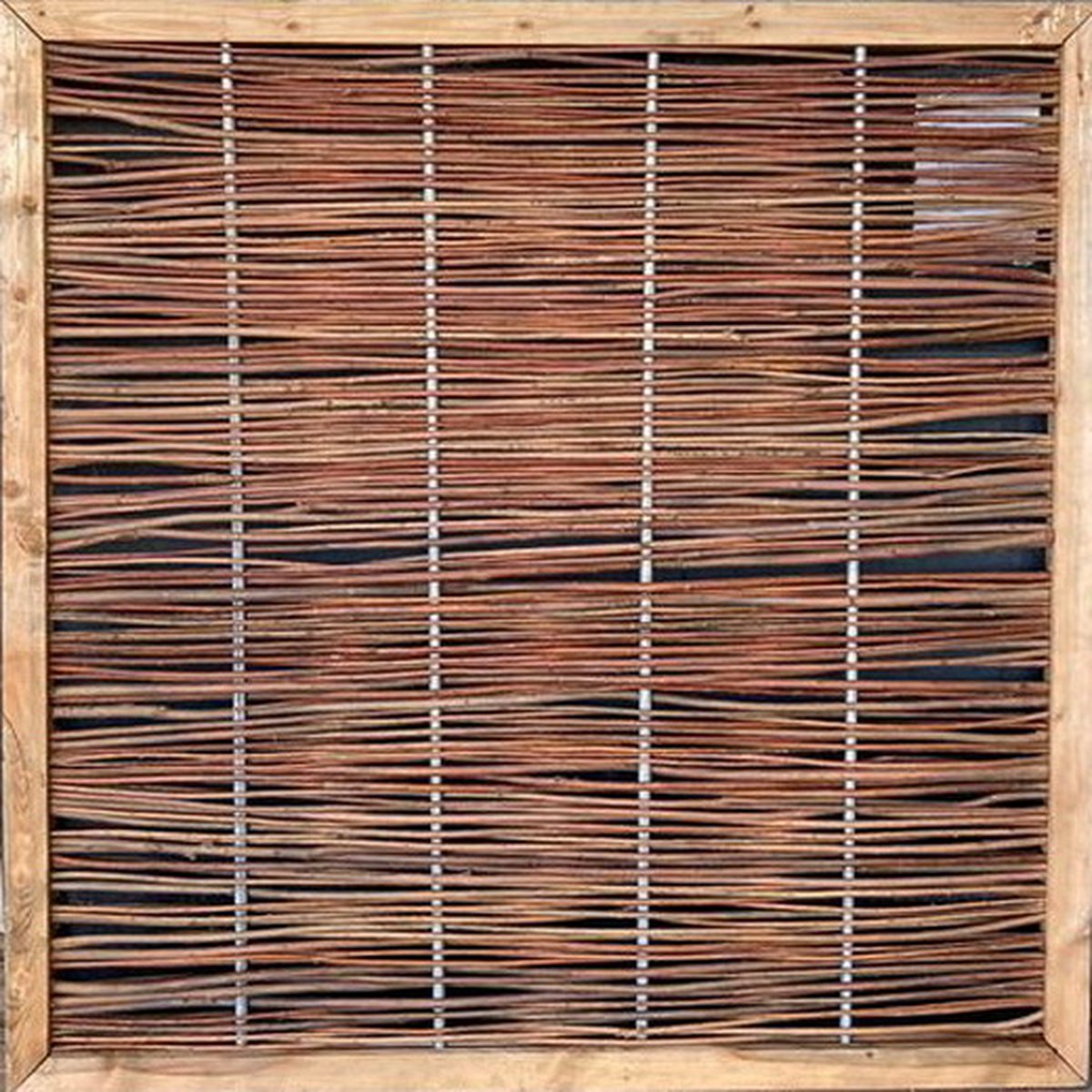 Hazelaarscherm tuinscherm hazelaar op frame 180x180cm