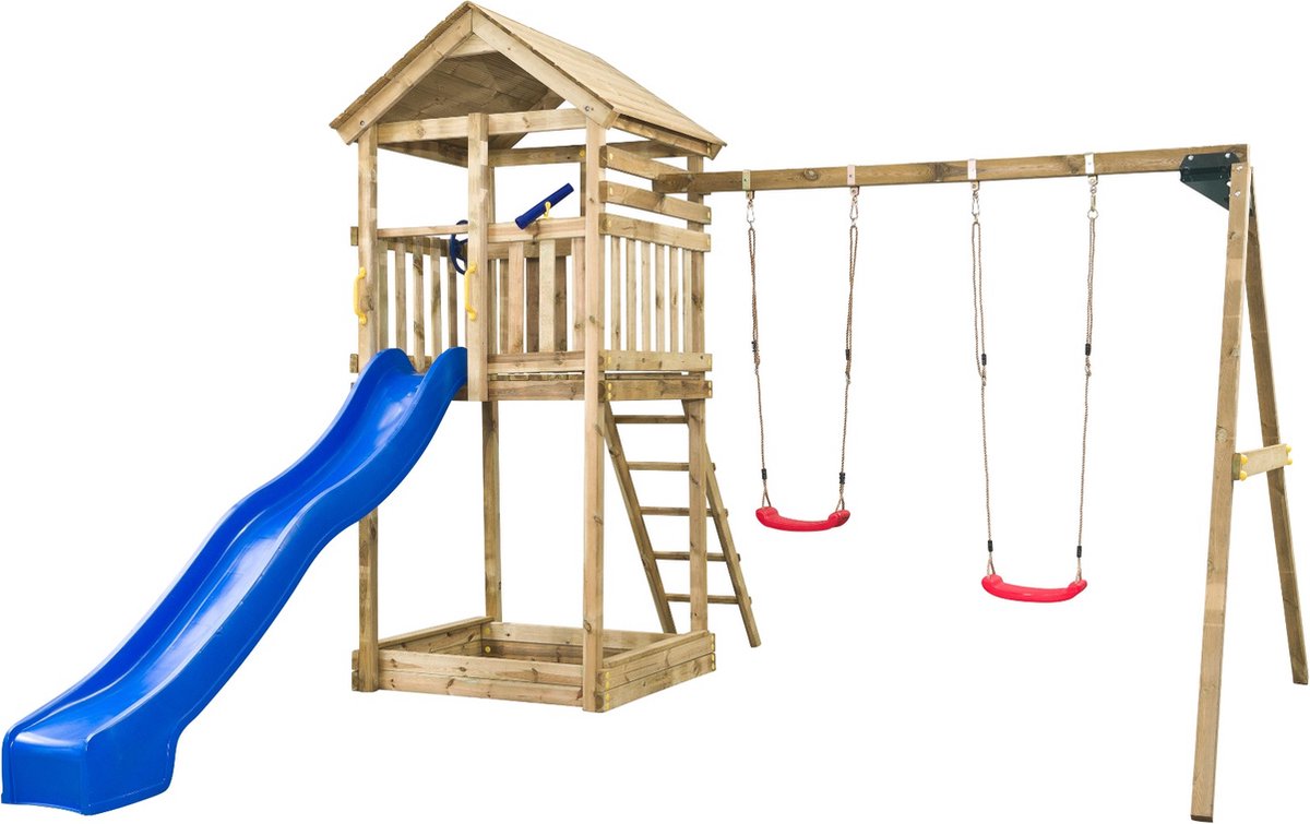 Houten speeltoestel houten schommel speeltoren Anna 400x320x420cm