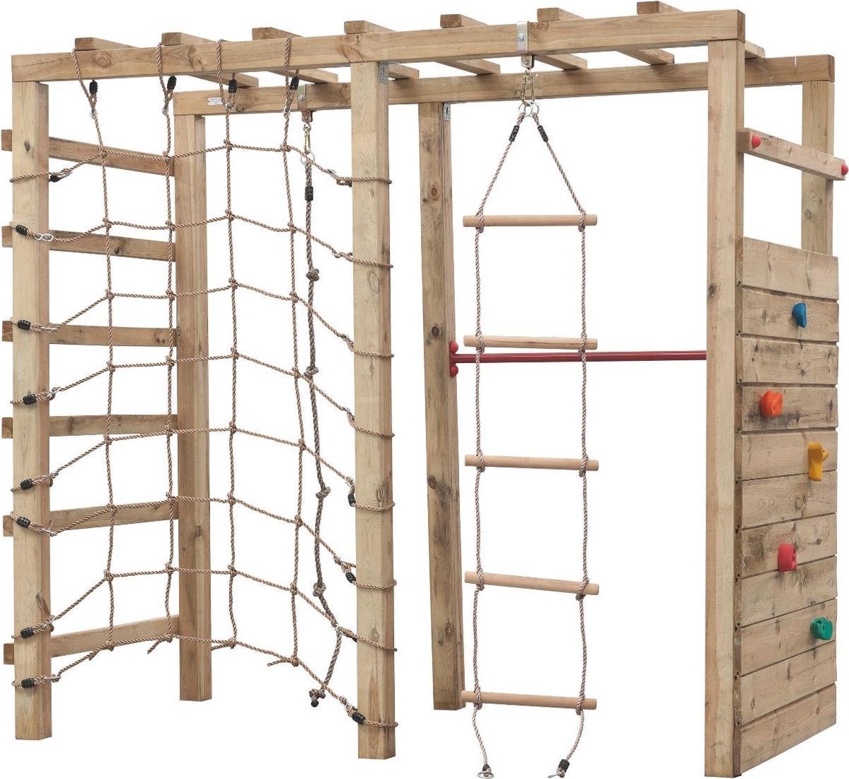 Houten speeltoestel houten schommel klimtoren King Kong 240x120x220cm