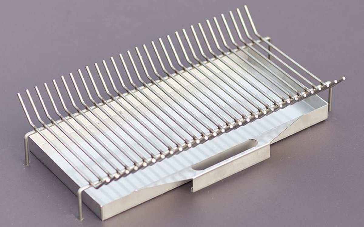 Aslade houtskool bbq barbecue beton incl. vuurrooster in RVS 304 50x29cm