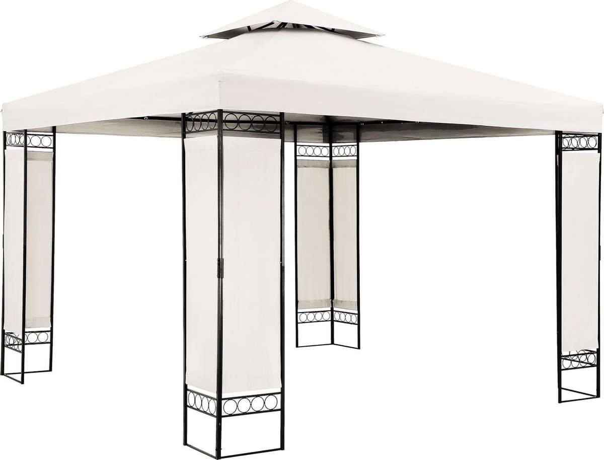 Paviljoen Lorca Crème 3x3m UV-bescherming 50+