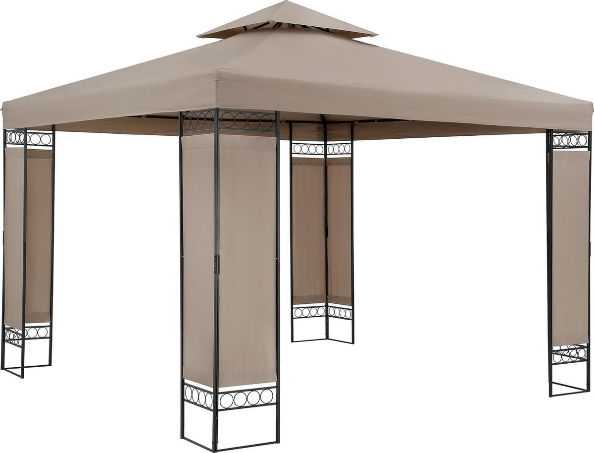 Paviljoen Lorca Taupe 3x3m UV-bescherming 50+