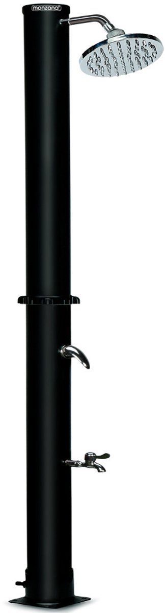 Buitendouche Zwart Metaal 215cm 20 Liter Zonne-energie