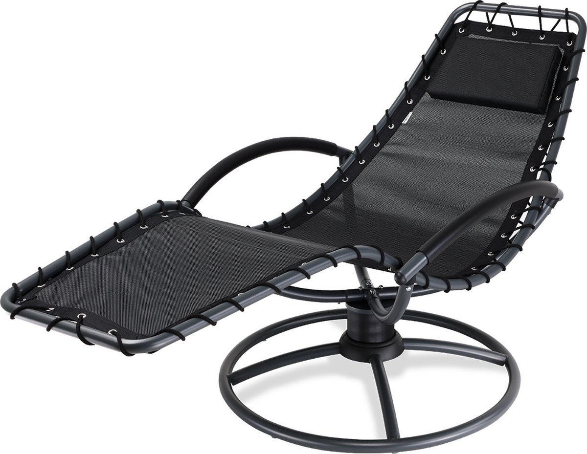 Relax Lounger Eve Antraciet met schommelfunctie