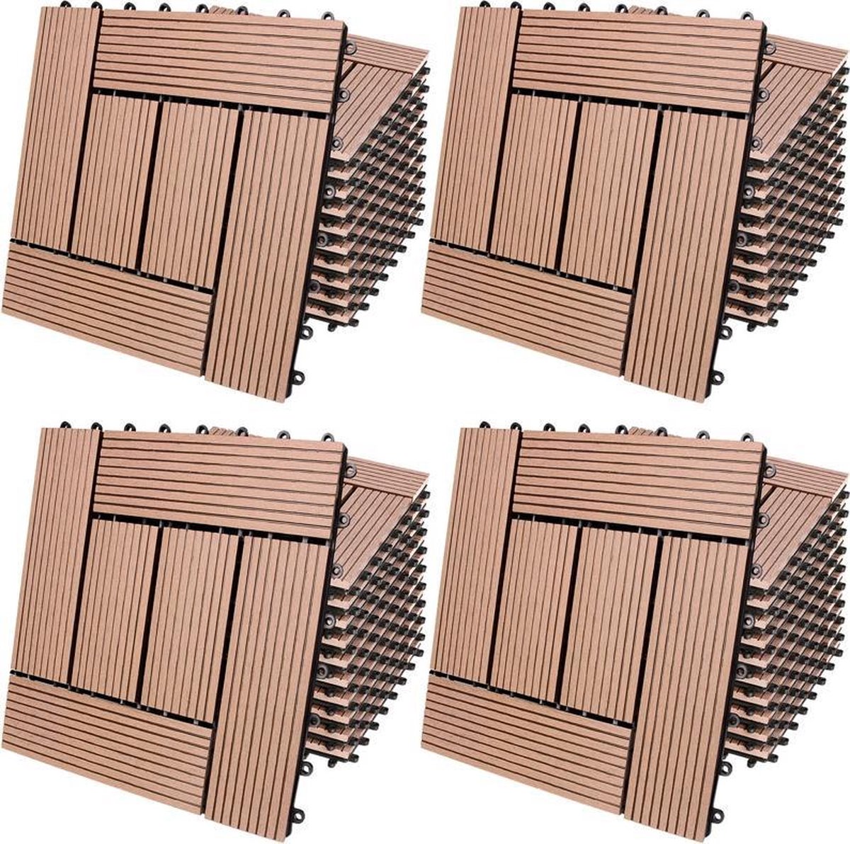Tegels 44 stuks Mozaïek Terracotta WPC 30x30cm
