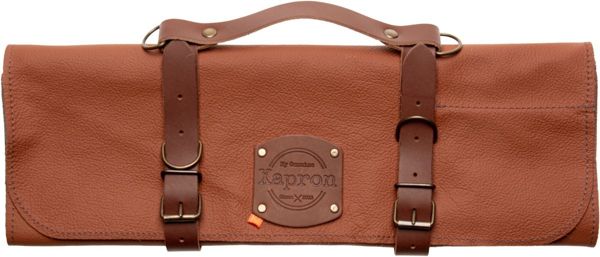 Xapron Messentas met 5 Zakken 'Cognac Bovine'
