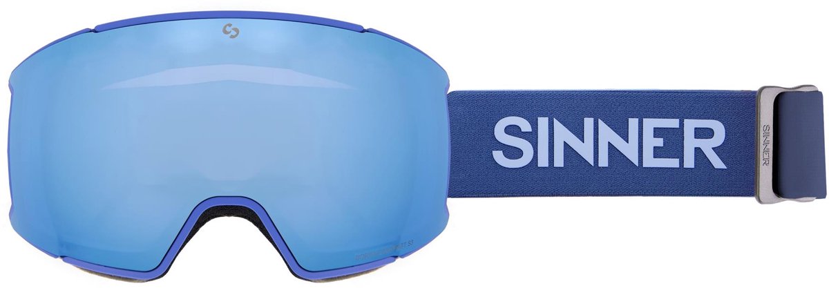 Sinner BOREAS skibril mat blauw + extra oranje S1 lens