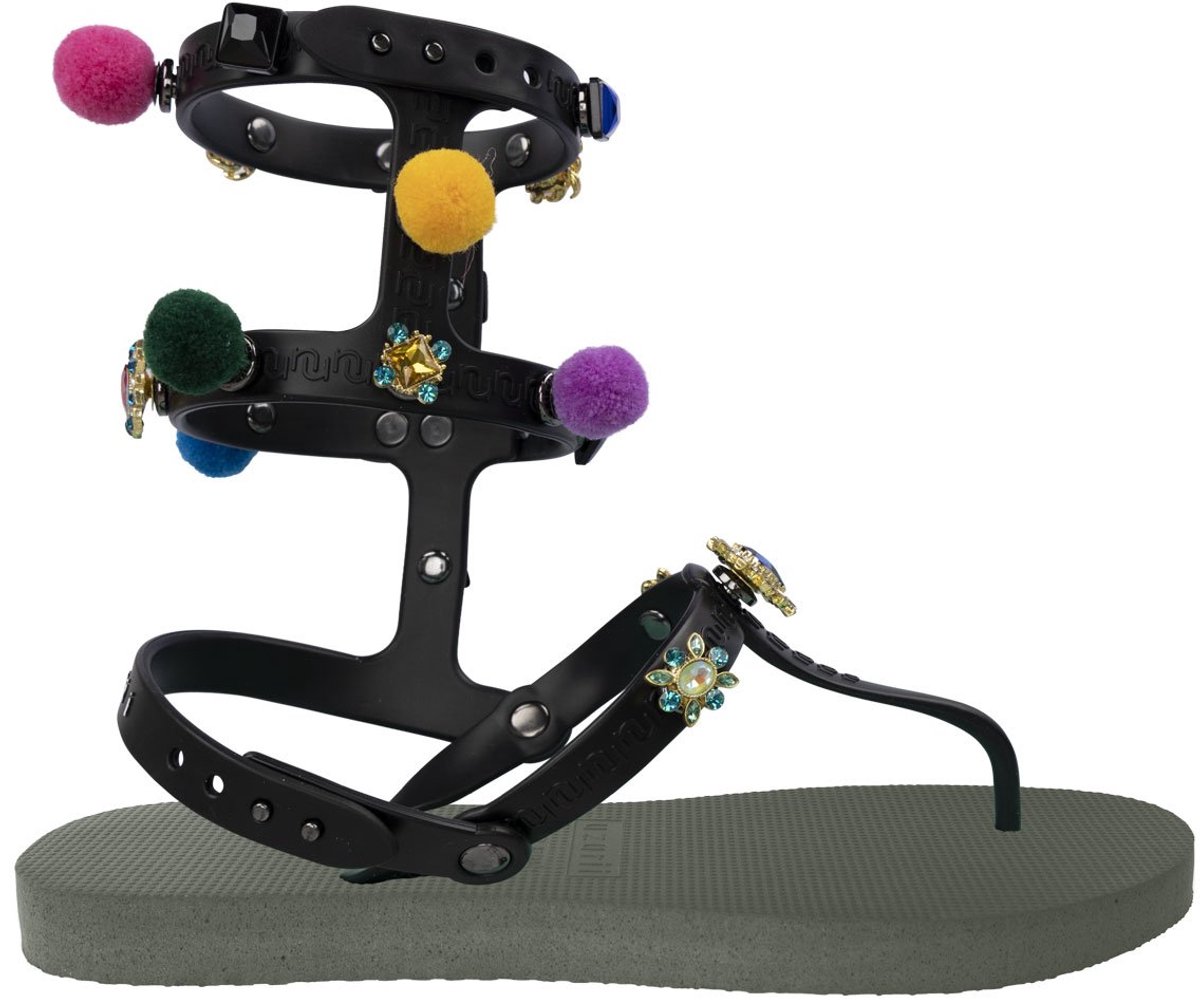 Uzurii Mystique pompom legergroen