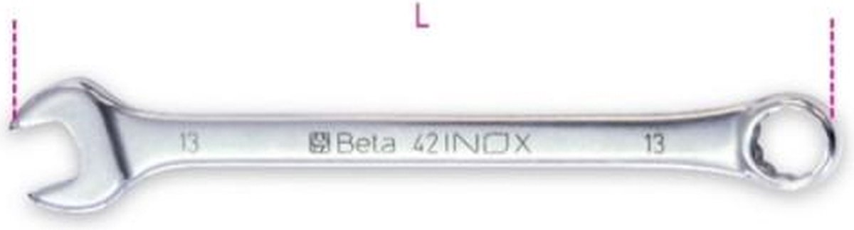 Beta 42INOX 36 Ringsteeksleutels vervaardigd uit roestvaststaal - 000420336 000420336