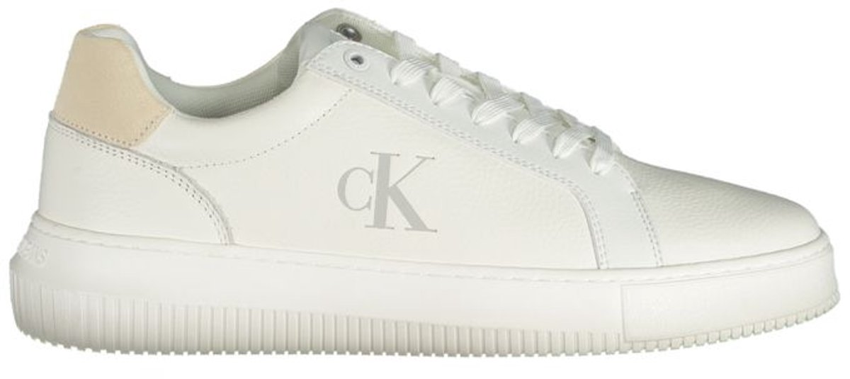Platform Sneaker Leer Wit Kw0kw00327