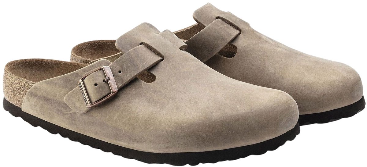 Geoliede leren klompen Birkenstock Boston Oiled