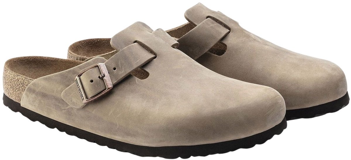 Geoliede leren klompen Birkenstock Boston Oiled