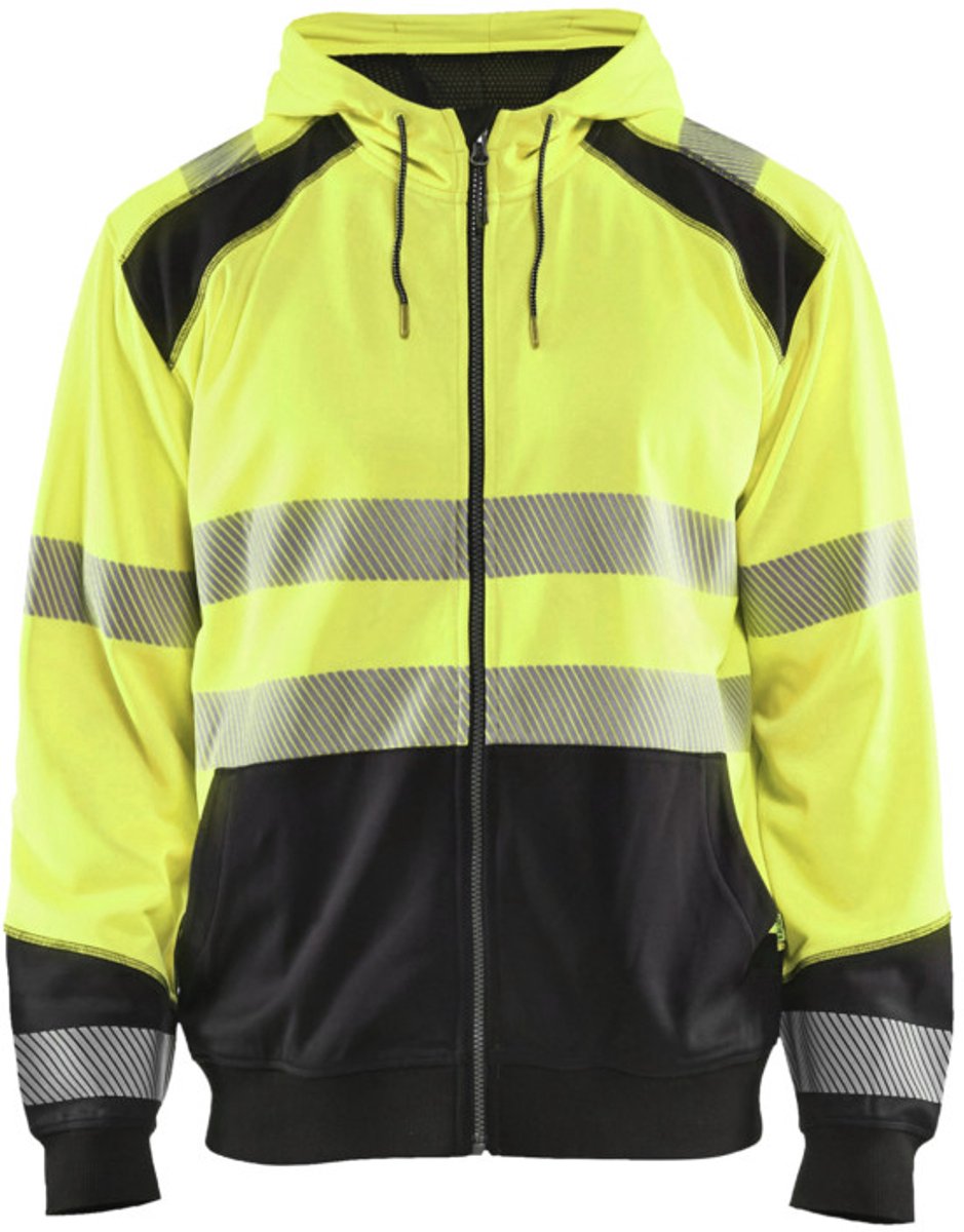 Blåkläder Hooded Sweatshirt High-Vis 35462528 | High-Vis Geel/Zwart | Maat L - 7330509610015