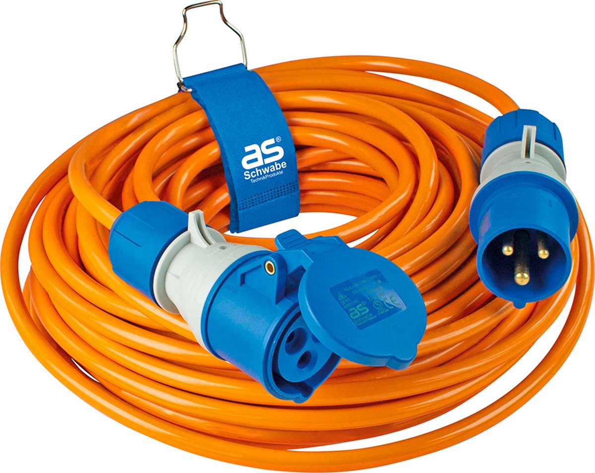 AS Schwabe 62433 Stroom Verlengkabel 16 A 25 m H07BQ-F 3G 2,5 mm²