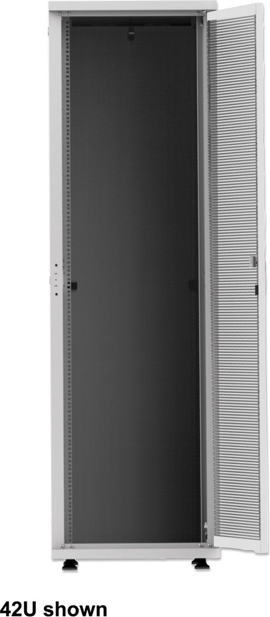 Intellinet 19 Serverschrank Basic Line 36 HE 1766x600x1000mm Flatpack Traglast 600kg grau 19inch-serverkast (b x h x d) 600 x 1766 x 1000 mm 36 HE Grijs
